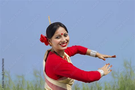 Portrait of a Bihu dancer Stock Photo | Adobe Stock