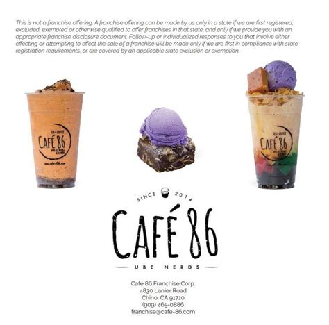 Café 86 Franchise – A Franchise Opportunity