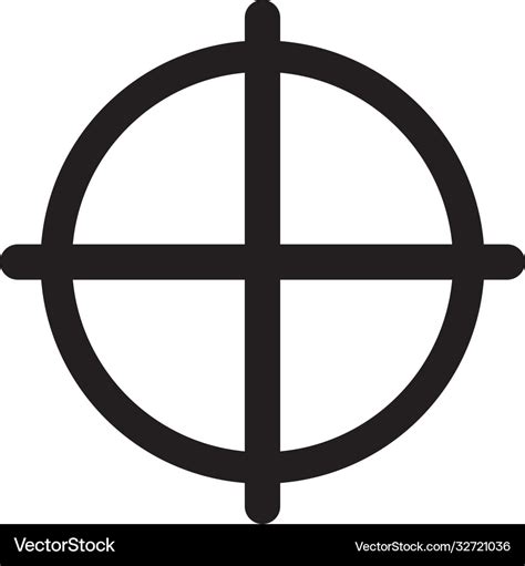 Crosshair icon Royalty Free Vector Image - VectorStock