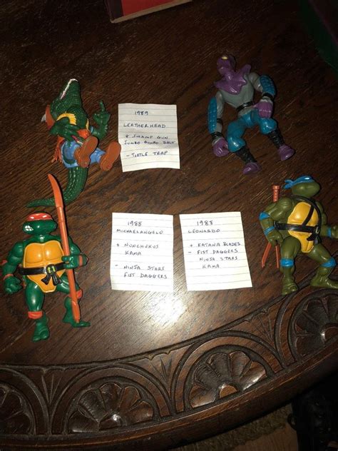 Vintage TMNT lot. Lot of 4 1980s TMNT action figures- See Description ...