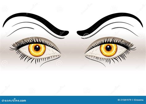 Yellow Evil Eyes Royalty Free Stock Images - Image: 21581979