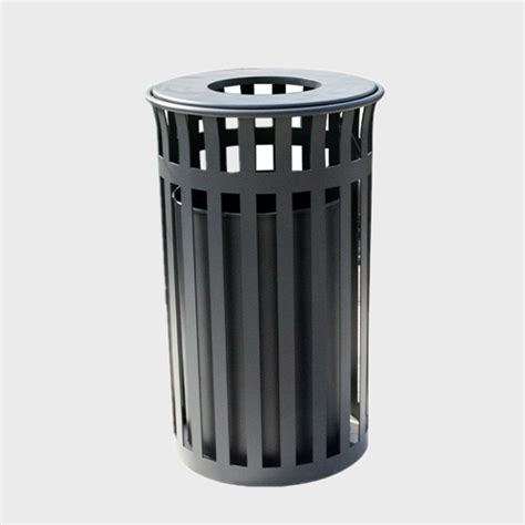 Outdoor Park Steel Metal Trash Bins recycling waste can