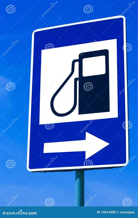 Fuel Station Traffic Sign Royalty Free Stock Photo - Image: 14016485