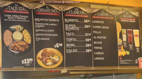 Menu at Cardenas Markets restaurant, Hayward, Hesperian Blvd