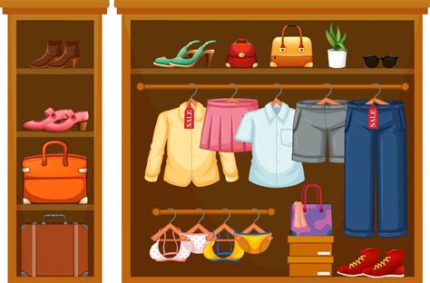 Isolated clothes in the closet 1945713 Vector Art at Vecteezy