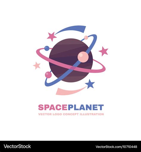 Space planet logo Royalty Free Vector Image - VectorStock