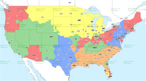 NFL Week 4 TV coverage maps