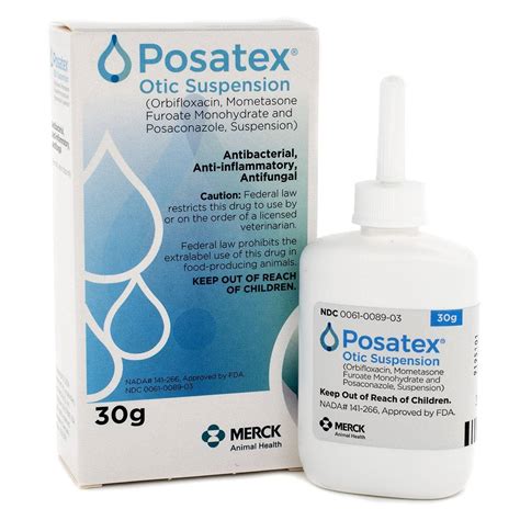 Posatex: Ear Medication for Dogs - Otic Suspension - VetRxDirect