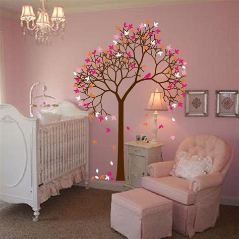 Aspen Tree Wall Decal Sticker Vinyl Nursert Art Leaves and Birds #1267 ...