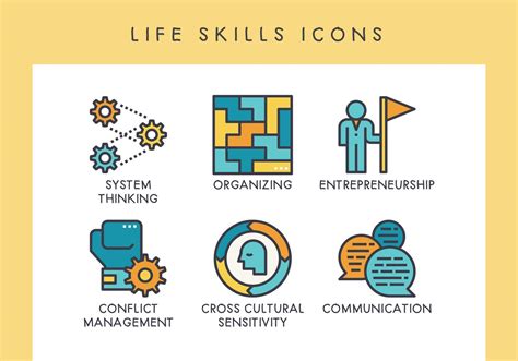 LIfe skills icons 548303 Vector Art at Vecteezy