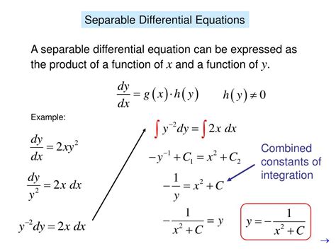 Separable Differential Equation Examples