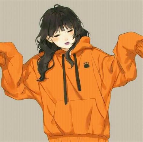 Hoodie Anime Girl Yellow - Anime Wallpaper HD