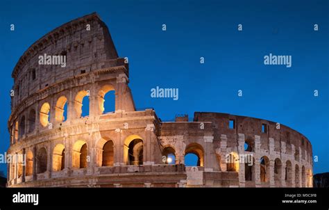 Colosseum Night View in Rome, Italy Stock Photo - Alamy