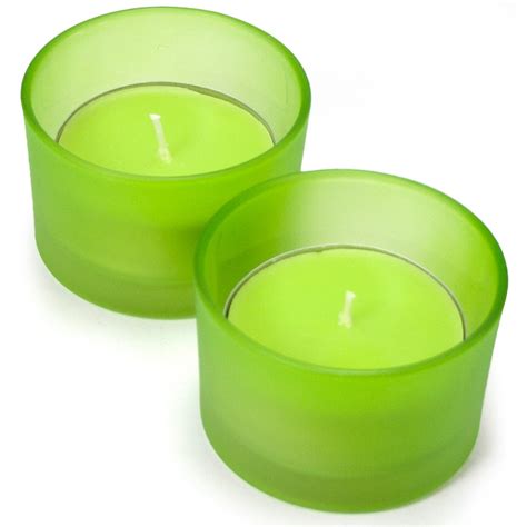Large Tea Light Candles: Green (Set of 2) [CDN148-60] - CraftOutlet.com