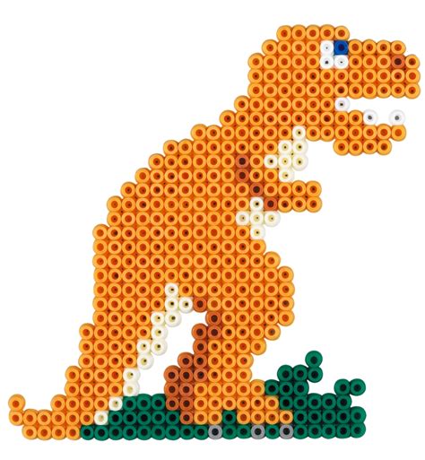 modele perle a repasser dinosaure | Perler bead patterns, Diy perler ...