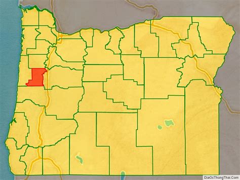 Map of Benton County, Oregon - Thong Thai Real