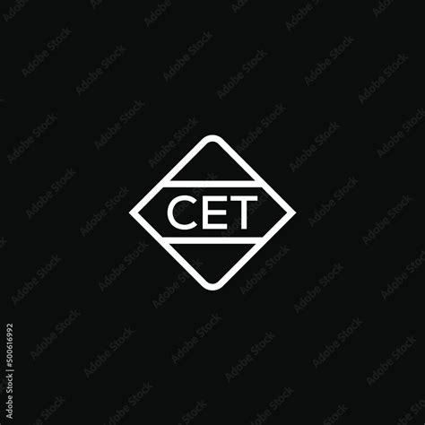 CET letter design for logo and icon.CET monogram logo.vector illustration with black background ...