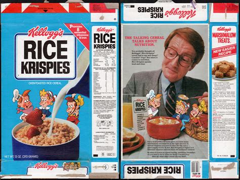 Kellogg's Rice Krispies cereal box - talking about nutriti… | Flickr