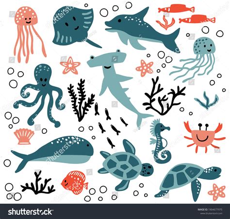 20.481 Kids Sea Creatures Images, Stock Photos & Vectors | Shutterstock