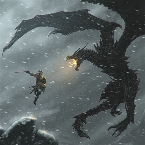 Dragon vs Knight. Who will win? | Skyrim, Elder scrolls v skyrim ...