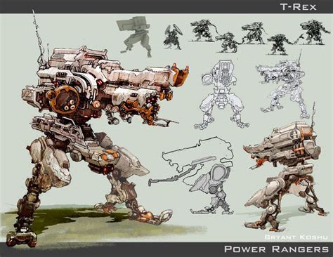 T-rex by Peachlab on DeviantArt | Robot concept art, Concept art, Mech