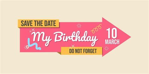 Save The Date Birthday Vector Art, Icons, and Graphics for Free Download