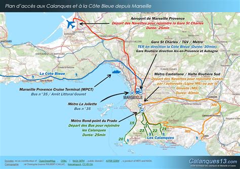 Comment venir dans les Calanques ? Itinéraires et Plan d'accès