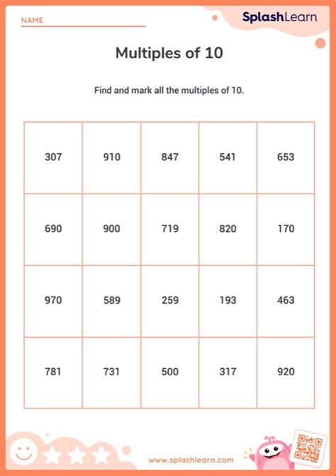 Multiples of 2 — Printable Math Worksheet