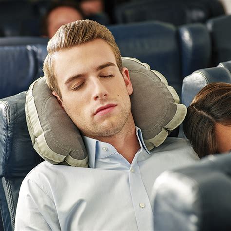 INFLATABLE ERGONOMIC TRAVEL PILLOW - PACKS FLAT-PILLOW