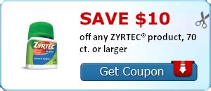 Print HIGH VALUE $10 Zyrtec Coupon! | Zyrtec, Coupons, Print