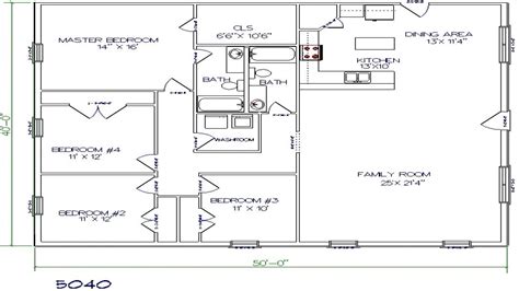 Open Concept Two Story Barndominium Floor Plans - floorplans.click