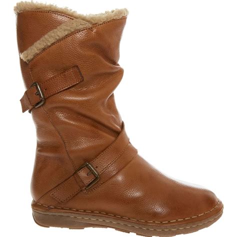 Tan Leather Slouched Boots - Ankle Boots - Boots - Shoes - Women - TK ...