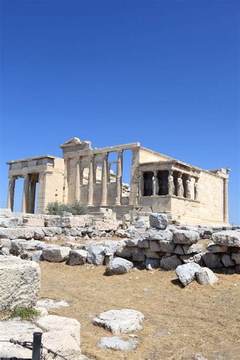 View of Erechtheum Ancient Greek Temple Stock Image - Image of classic ...