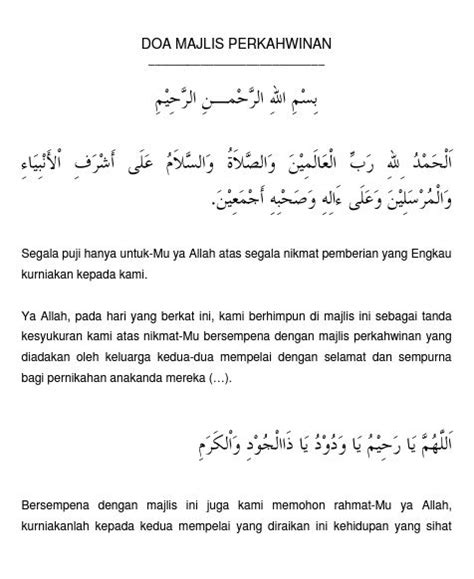 Doa Penutup Majlis Ringkas Rumi At Artikel 2 - Riset