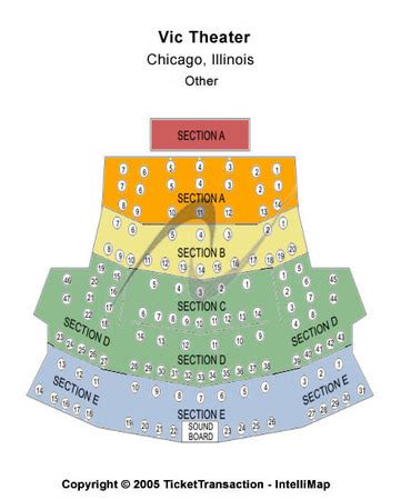 Vic Theatre Tickets in Chicago Illinois, Vic Theatre Seating Charts ...