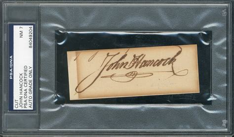 John Hancock Signature (PSA 7)