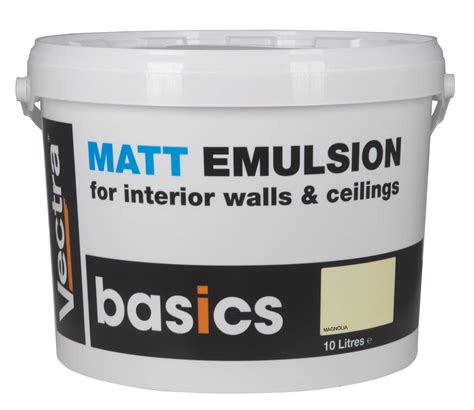 Vectra Basic Magnolia Matt Emulsion Paint 10L | Departments | DIY at B&Q