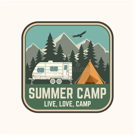 Summer Camp. Vector Illustration. Concept for Shirt or Logo, Print ...