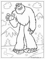 Yeti Bigfoot Sasquatch Coloringhome Popular Coloringoo Sketch Coloring Page sketch template