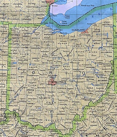 Northeast Ohio County Map With Cities