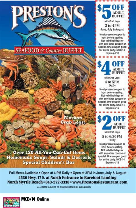 Preston's Seafood and Country Buffet | Myrtle Beach Resorts | Myrtle beach resorts, Myrtle beach ...