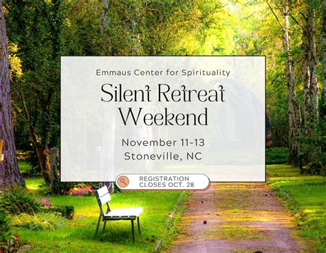 Silent Retreat Weekend with the Emmaus Center for Spirituality - South Carolina Catholic