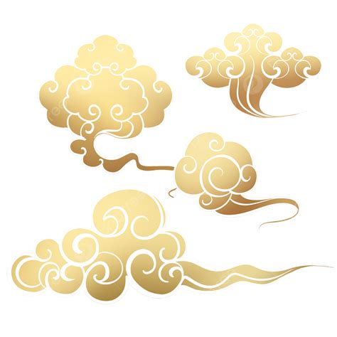 Chinese Auspicious Cloud Traditional Golden Traditional Pattern, Chinese New Year, China ...