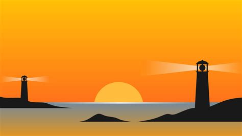 beautiful sunset beach vector landscape illustration 23268590 Vector ...