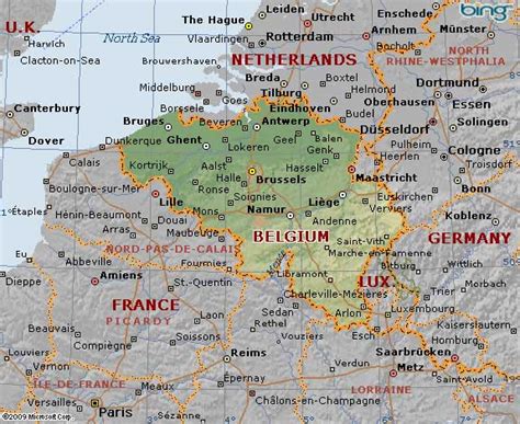 Map Of France And Belgium - World Of Light Map