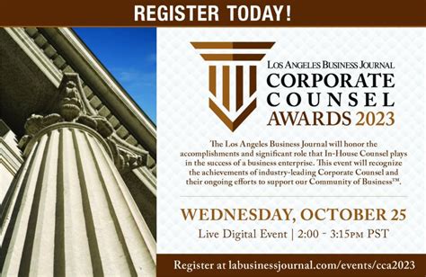 Los Angeles Business Journal on LinkedIn: Corporate Counsel Awards ...