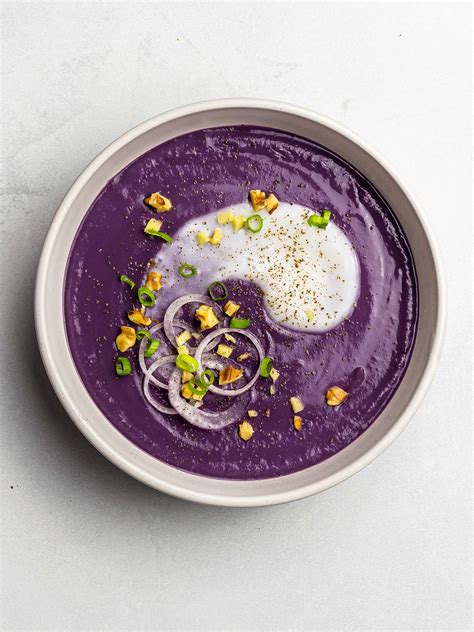 Purple Yam Soup with Ginger and Coconut | Foodaciously