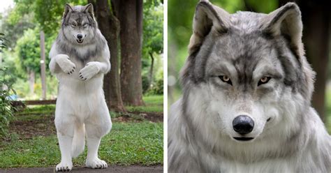 Man Spends $23,000 on a Lifelike Wolf Costume to Escape Reality