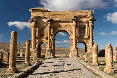 Arch of Trajan – Roman Triumphal Arch in Timgad Algeria