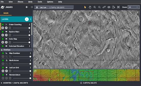 Crater Counting Layer | JMARS - Java Mission-planning and Analysis for Remote Sensing